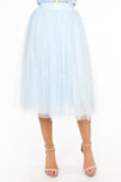 Midi Tulle Skirt In Blue