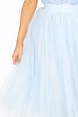 Midi Tulle Skirt In Blue