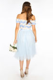 Midi Tulle Skirt In Blue