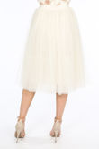 Midi Tulle Skirt In Cream