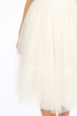 Midi Tulle Skirt In Cream
