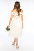 Midi Tulle Skirt In Cream