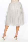 Midi Tulle Skirt In Grey