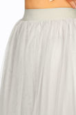 Midi Tulle Skirt In Grey