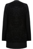 Black Mixed Pattern Shaggy Long Coat