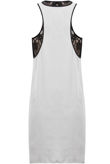Cream Sleeveless Dress With Black Lace Underlay