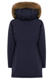 Fur Collar Parka Navy Coat