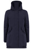 Fur Collar Parka Navy Coat