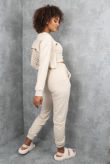 Beige Arm Warmer & Vest 3 Piece Loungewear Set