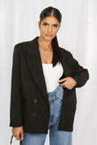 Black Oversized Dad Blazer