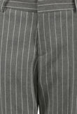 Grey Contrast Striped Tailored Trousers