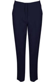 Navy Tailored Cropped Pants