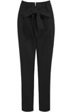 Black Tailored Paperbag Waist Trousers