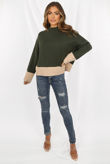 Light Blue Denim Ripped Trim Skinny Jeans