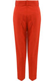 Orange Tailored Belted Pants