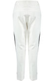 White Side Ribbon Trim Tailored Pants