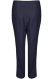 Gold Button Tailored Straight Navy Trousers