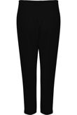 Black Gold Button Tailored Straight Trousers 