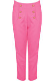 Golden Button Royal Fuchsia Trouser