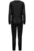 Black Embellished Sweat Shirt & Trouser Set