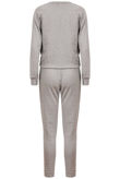 Beige Knitted Stud & Zip Detail Top & Pant Set