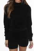Black Mohair Jumper & Shorts Co-Ord