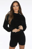 Black Mohair Jumper & Shorts Co-Ord