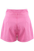 Pink Asymmetric Belt Shorts