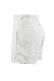 White Asymmetric Belt Shorts