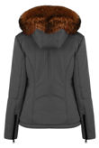 Dark Grey Padded Parka with Golden Fur