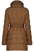 Beige Padded High Neck Puffer Jacket