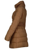 Beige Padded High Neck Puffer Jacket