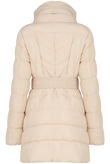  Cream Padded High Neck Puffer Jacket