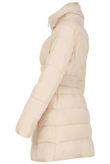  Cream Padded High Neck Puffer Jacket