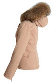 Rose Fur Hood Parka Jacket
