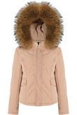 Rose Fur Hood Parka Jacket