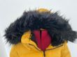Black Fur Hood Yellow Parka Jacket