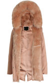 Rose Fur Lined Parka Coat