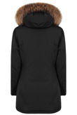 Black Fur Collar Parka Coat