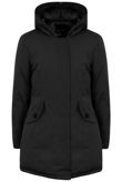 Black Fur Collar Parka Coat