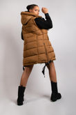 Hooded Puffer Gilet With Black Tabard
