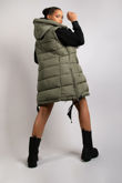 Hooded Puffer Gilet With Black Tabard