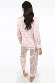 Pink Print Silk Pyjama Set