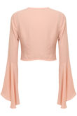 Pink Long Bell Sleeved Top
