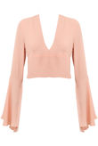Pink Long Bell Sleeved Top