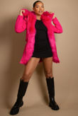 Attentif Fuchsia Parka With Faux Fur