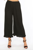 Crinkle Pleat Palazzo Trousers and Cami in Black