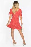 Red Polka Dot Day Dress With Frill Hem