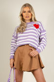 Heart Motif Striped Jumper Mix pack