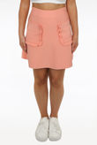 Rose Elasticated Waist Front Pocketed Mini Skirt